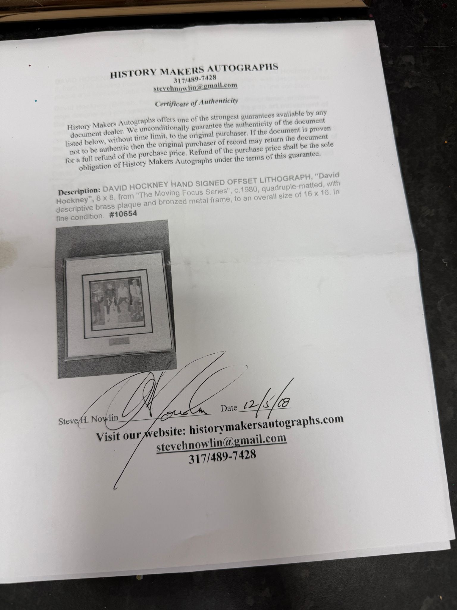 David Hockney 4 Friends, Original, Singed, COA, - 4