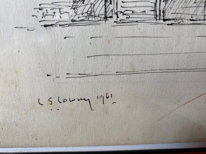 Laurence Stephen Lowry, 1961, Original, Drawing, Hand Signed, - 13