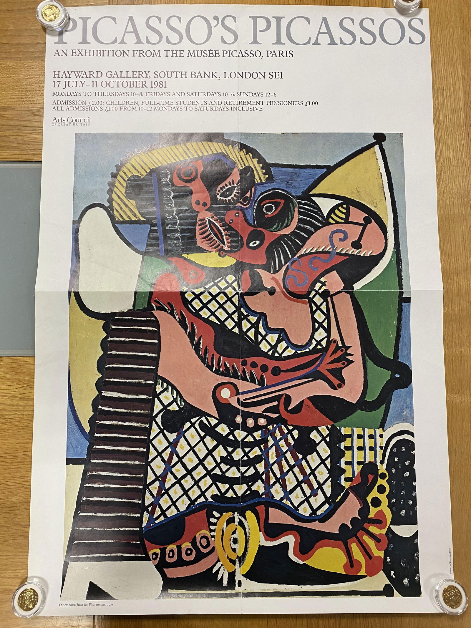 Picasso - Original 1981 Hayward Gallery Poster: Picasso - Original 1981 Hayward Gallery Poster, Original poster Picasso - Original 1981 Hayward Gallery Poster Condition Good Dimensions 31.5 x 16 x 1 in 