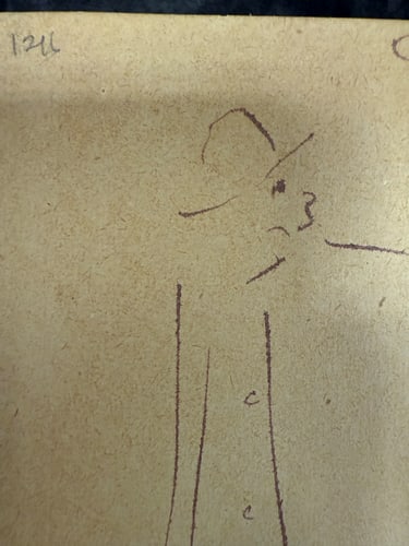 Original, Drawing, Rare, Hand Signed and dated, - 3