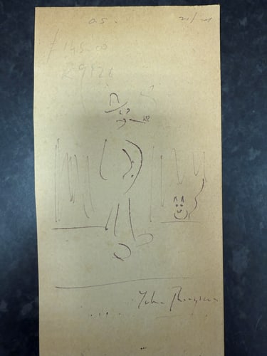 Original, Drawing, Rare, Hand Signed and dated, - 5