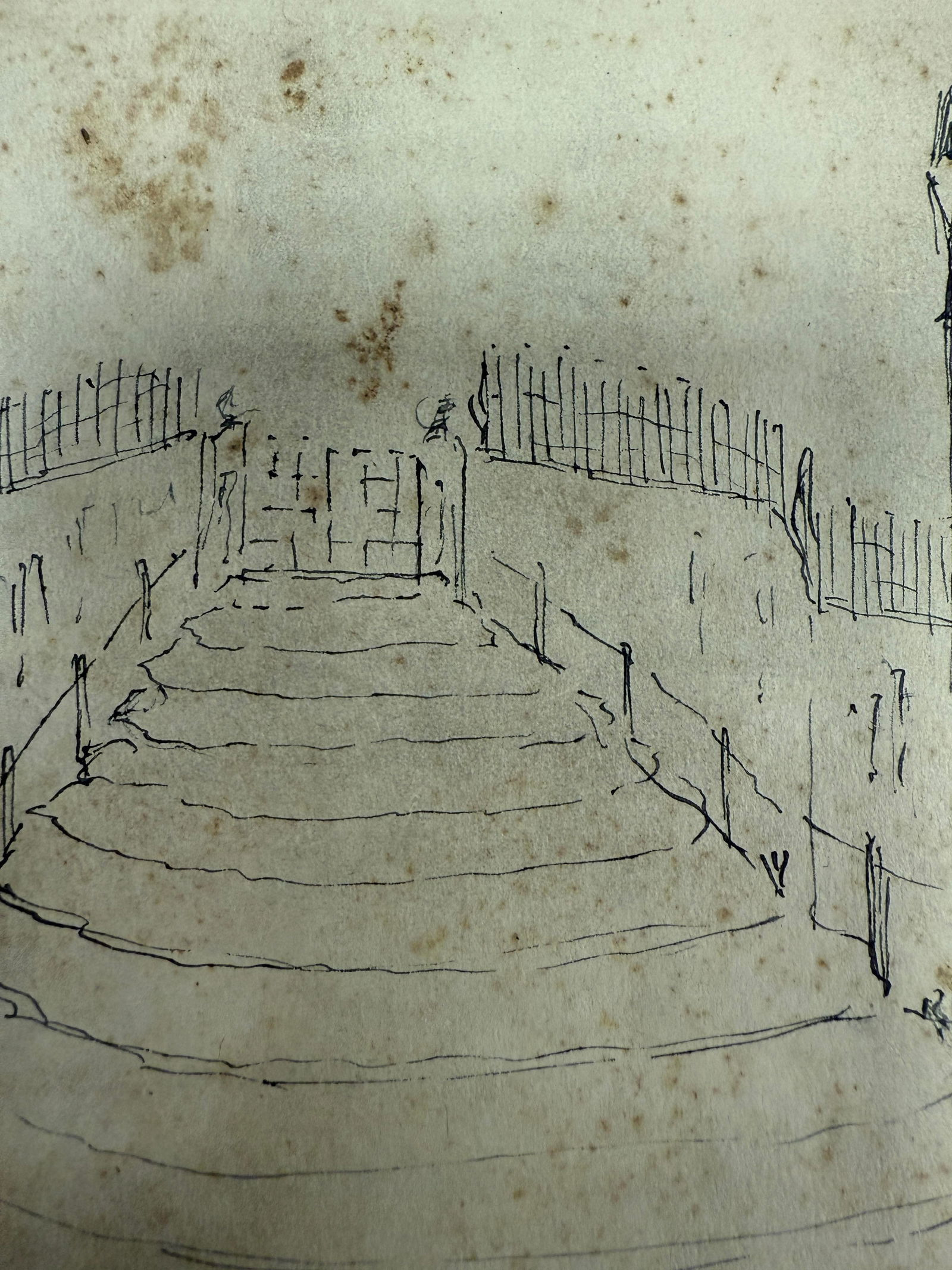 Lowry, 1950, Original, Drawing, Hand Signed, - 2