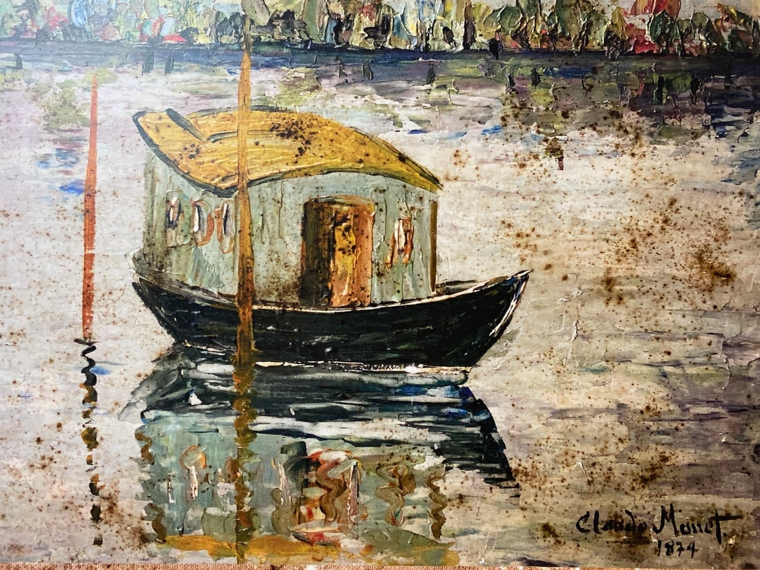 Claude Monet, 1874,Argenteuil Original Oil Painting on hardboard, (1 of 6)