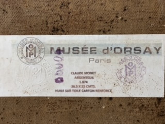 Claude Monet, 1874,Argenteuil Original Oil Painting on hardboard, - 6