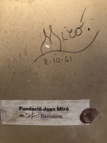 Joan Miro,(In the manner of) Original Oil Painting, Signed, Seal - 4