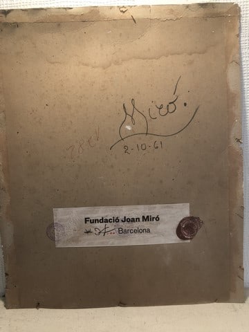Joan Miro,(In the manner of) Original Oil Painting, Signed, Seal - 5