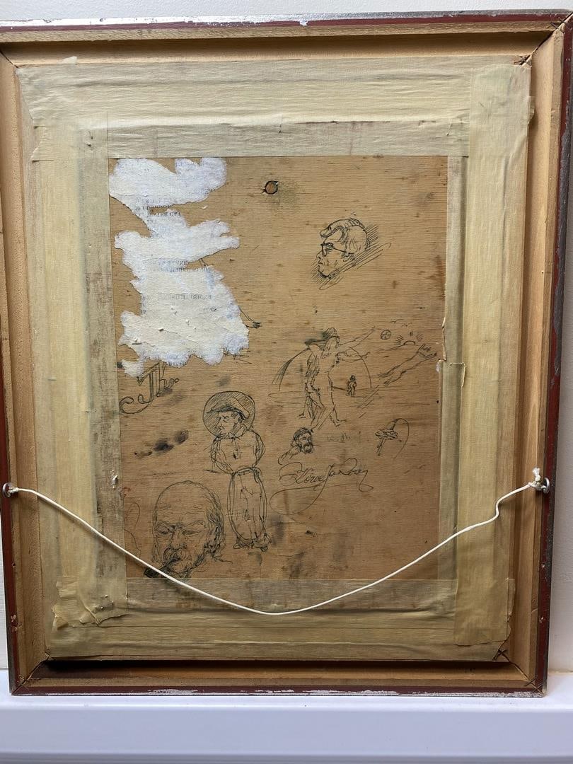 Original Oil Painting On hardboard, Vintage, Signed, Unknown Artist - - 6