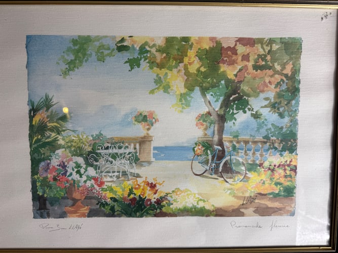 Drawing Print, Signed, - 2