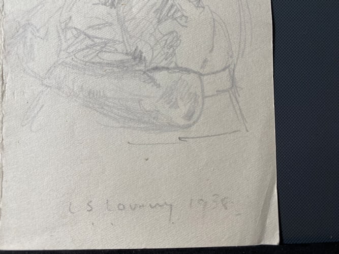 Laurence Stephen Lowry, 1938, Original, Drawing, Rare, Signed and dated, - 4