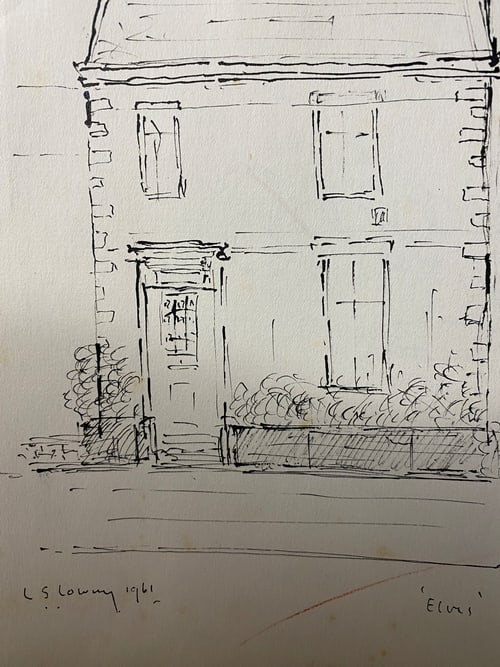 Laurence Stephen Lowry, 1961, Original, Drawing, Hand Signed, - 4