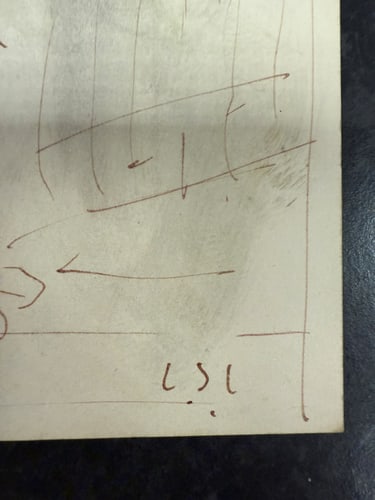 Laurence Stephen Lowry, 1959, Original, Drawing, Hand Signed, Rare, - 3