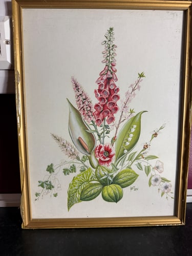 Watercolour, Vintage, Original, Signed,: Watercolour, Vintage, Original, Signed,