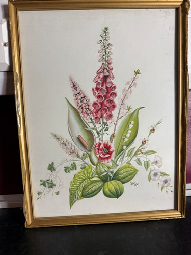 Watercolour, Vintage, Original, Signed, - 2