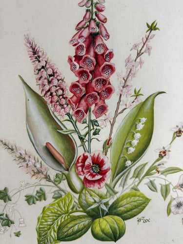 Watercolour, Vintage, Original, Signed, - 5