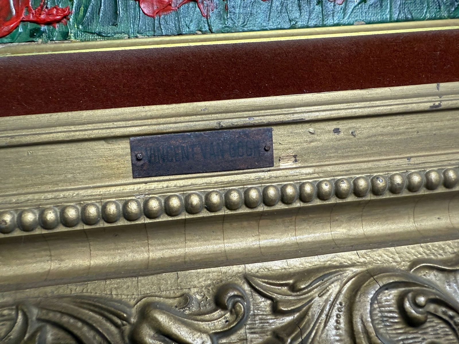 Vincent Van Gogh, (In the manner of) Oil Painting,Signed, Stamp,Wax Seal, Vintage, - 7