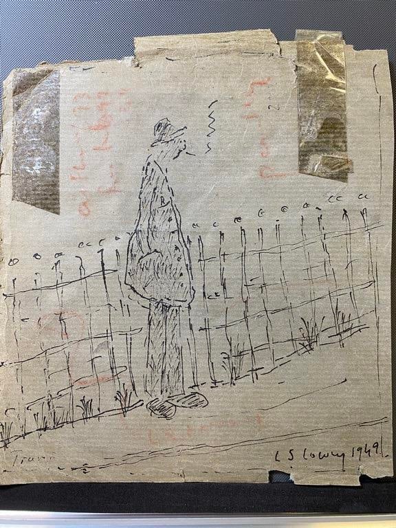 Lowry, 1949, Original, Drawing, Hand Signed, - 2