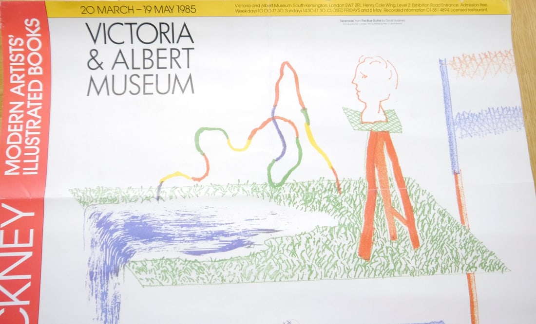 David Hockney FROM MANET TO HOCKNEY 1985 Offset Lithographic Poster - 2