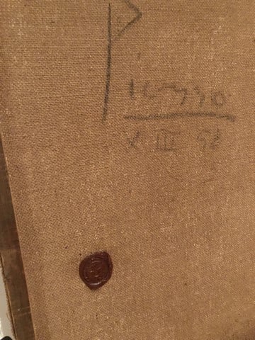 Picasso (In the manner of) Original, Oil Painting, Signed and Dated - 6