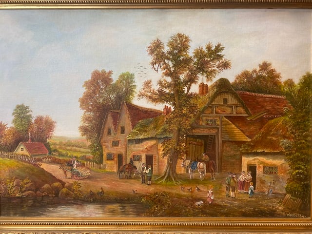 Oil Painting On Hardboard, Signed, - 2