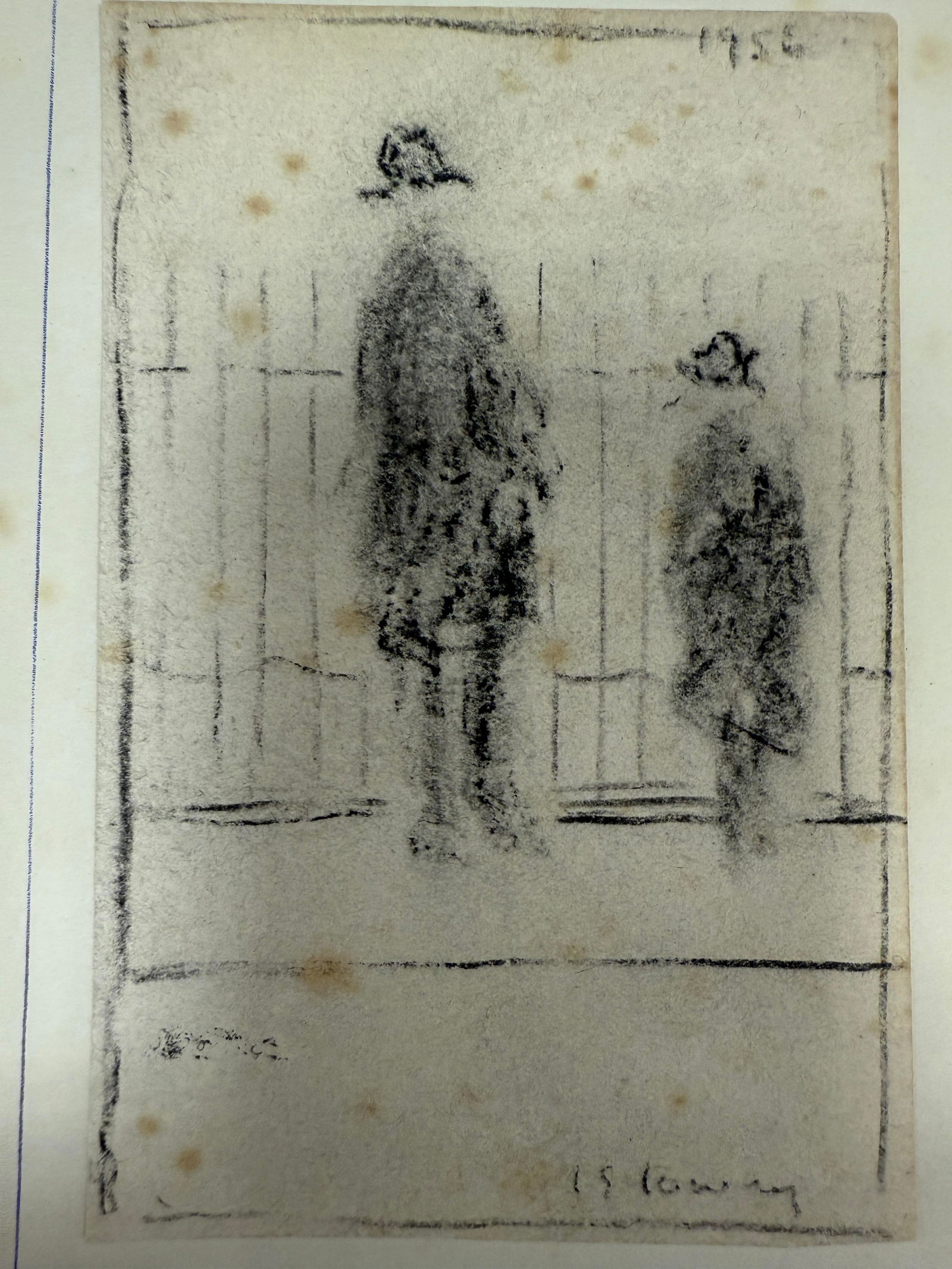 Lowry, 1956, Original, Drawing, Hand Signed, - 2