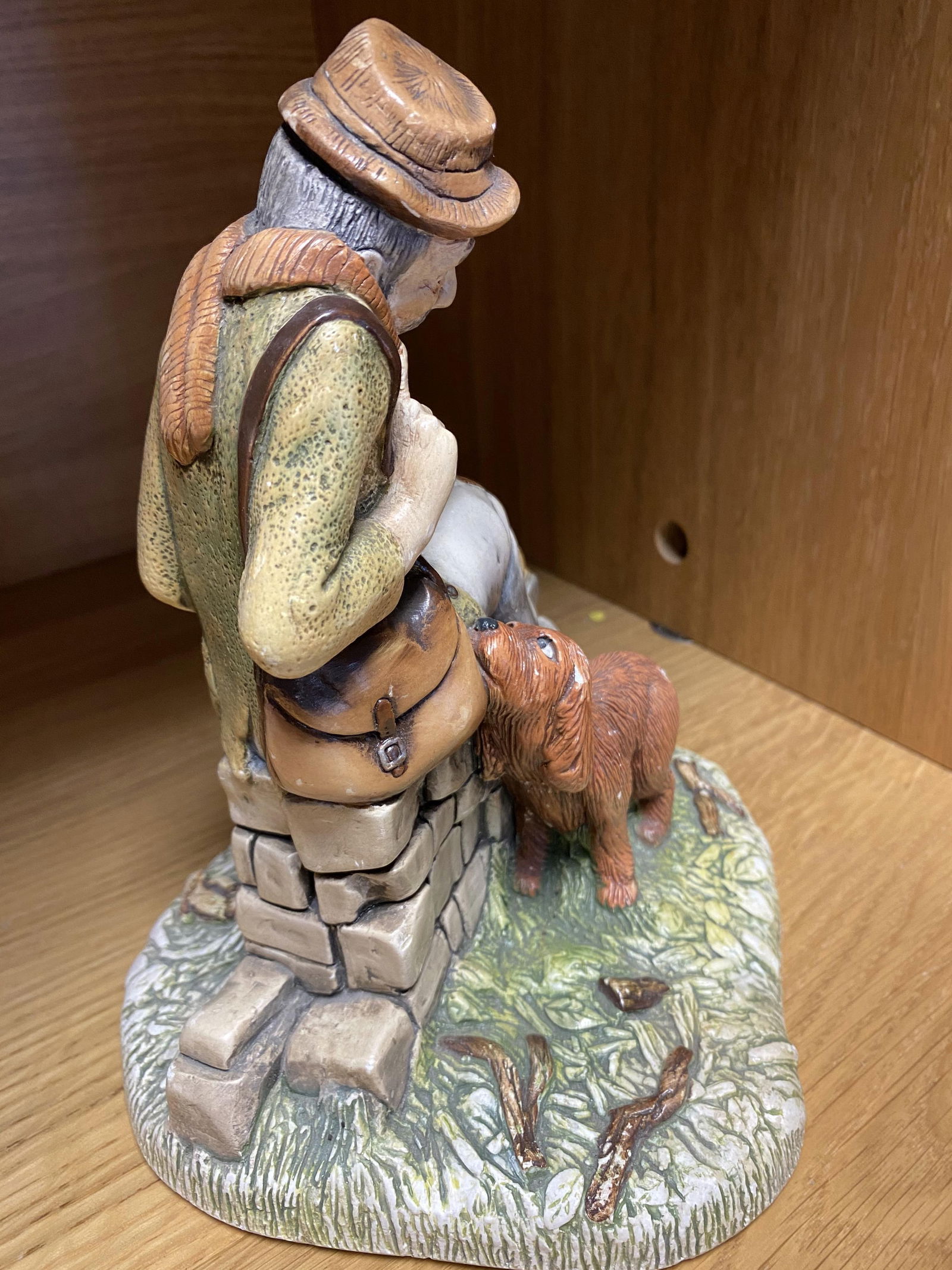 Naughty Naughty Art Sculpture Man And Dog Signed And Dated 1969 - 2