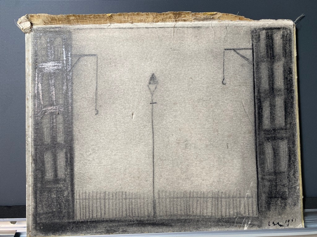 Lowry, “Lost Treasure”, Signed, Original, Drawing, - 2