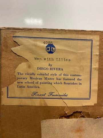 Diego Rivera - Man with Lilies, Signed Lithograph - 6