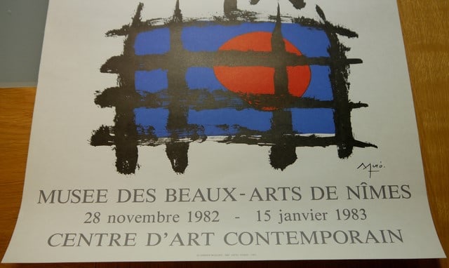 Joan Miro Original Poster, Limited Edition Print Plate Signed, - 2