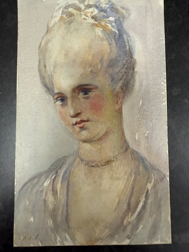 Charles. A. Sheahan (1864-1937) Original, Watercolor Drawing, Rare, Hand Signed,: Charles. A. Sheahan (1864-1937) Original, Watercolor Drawing, Rare, Hand Signed,