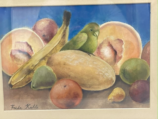 Frida Kahlo - Still Life Fruit with Bird Signed - 2