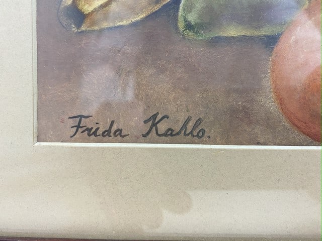 Frida Kahlo - Still Life Fruit with Bird Signed - 6