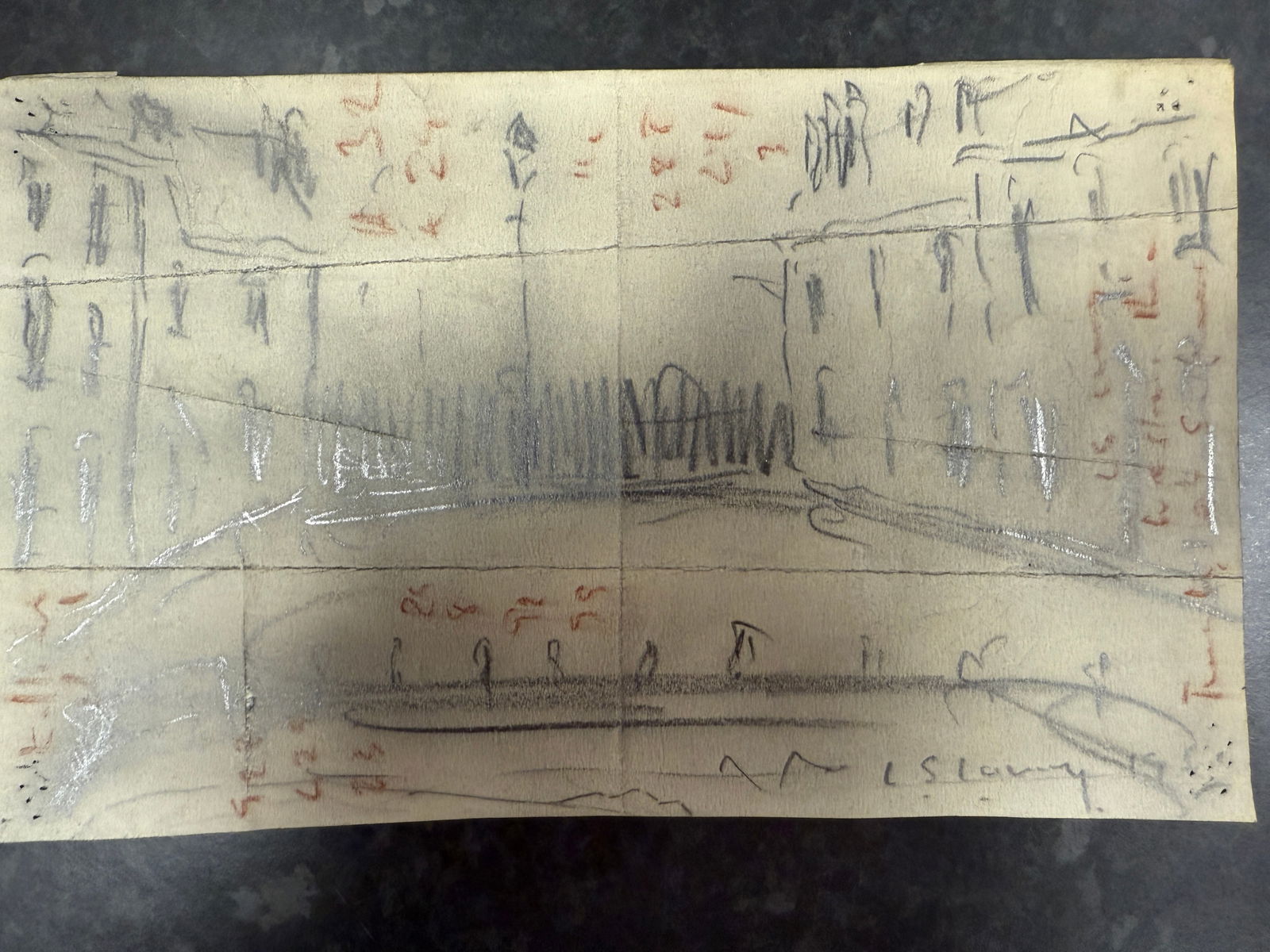 L.S.Lowry, Original, Drawing, Rare, Hand Signed and dated,1959: Lost Art Collections. L.S.Lowry “Lost Treasure” Part of the history of the artists Lowry As most of you know that full Provenance is impossible to get a from a dead people. If t