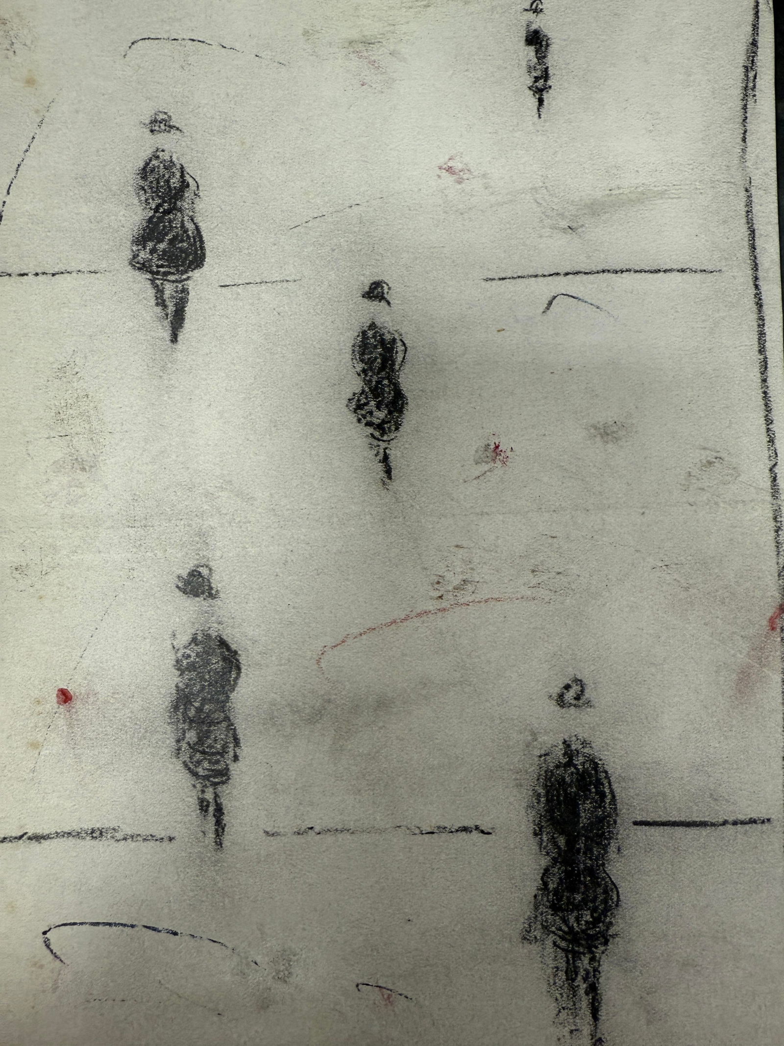 Laurence Stephen Lowry, 1958, Original, Drawing, Hand Signed, - 2