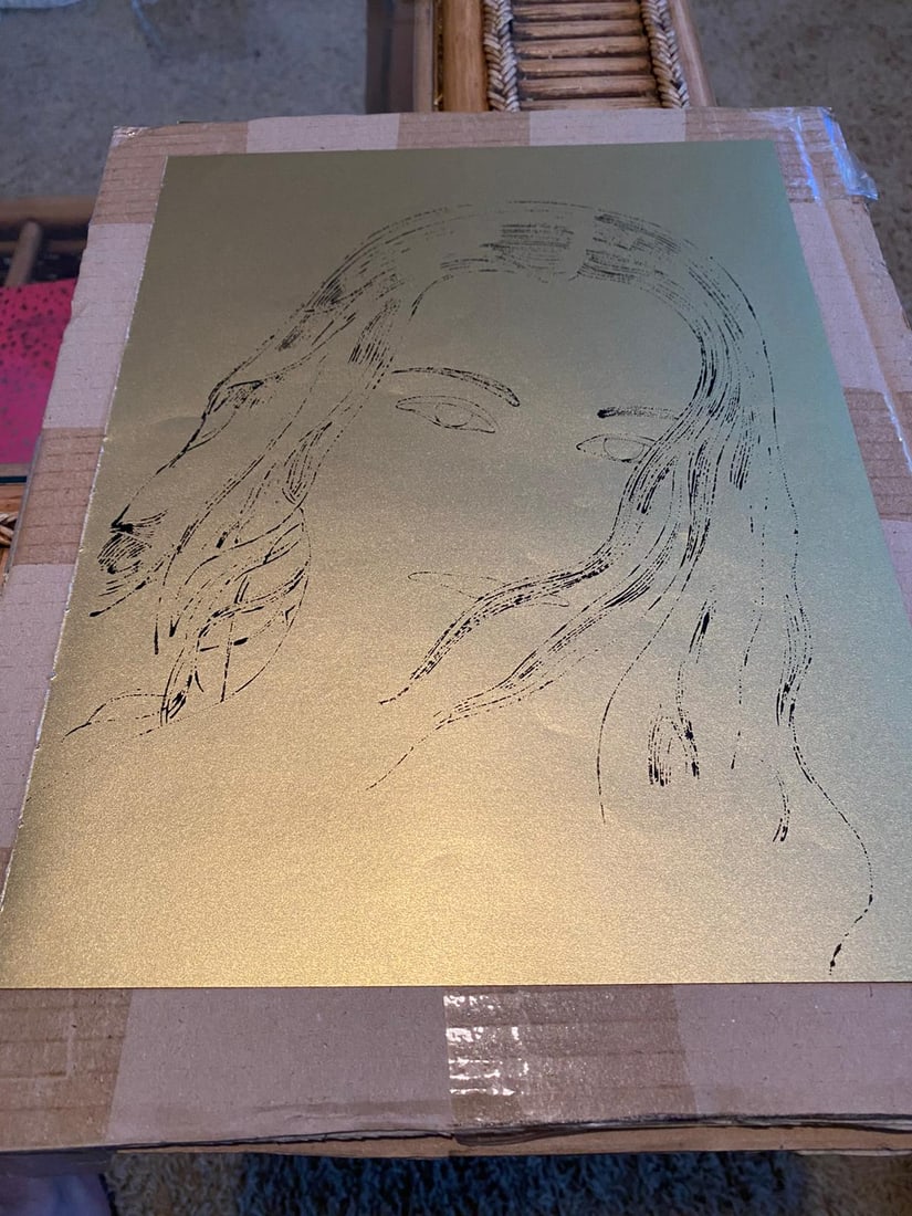 Andy Warhol, (After) Original Limited Edition Gold Page Print, Unsigned,: Andy Warhol, (After) Original Limited Edition Gold Page Print, Unsigned, 
