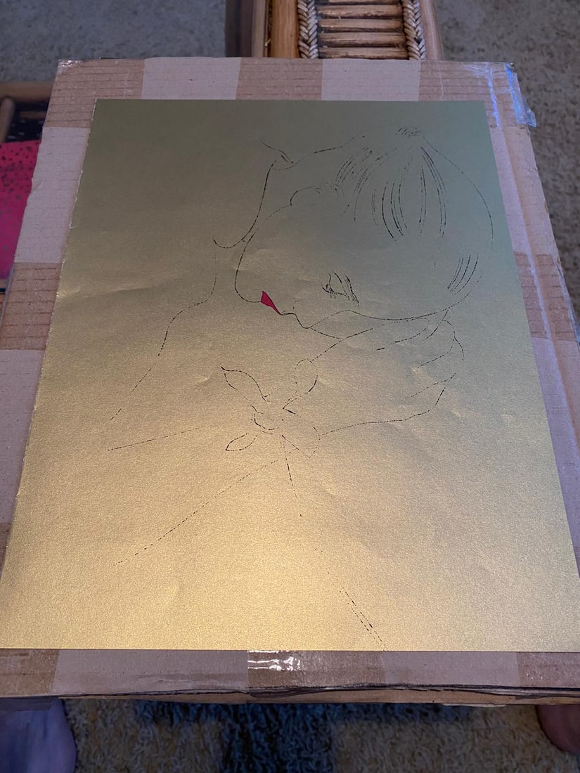 Andy Warhol, (After) Original Limited Edition Gold Page Print, Unsigned, - 2