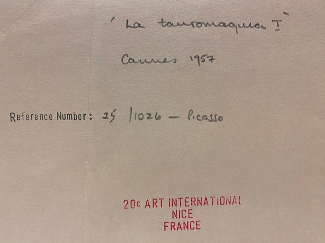 Picasso, Print, Original, Signed, Stamp, Seal, - 4