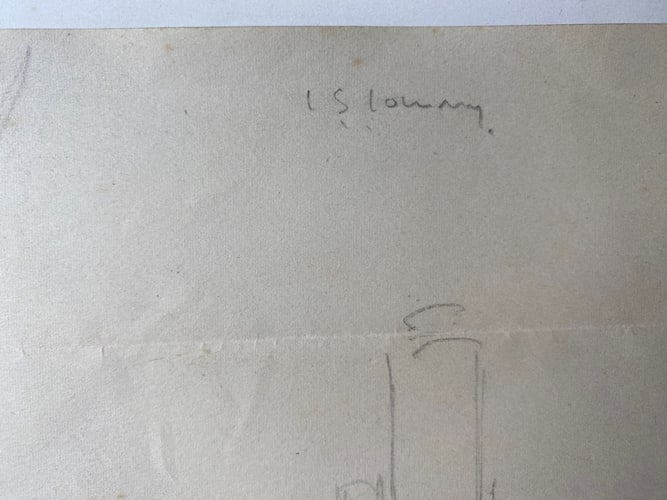 Laurence Stephen Lowry, 1966, Original, Drawing, Hand Signed, Rare, - 6