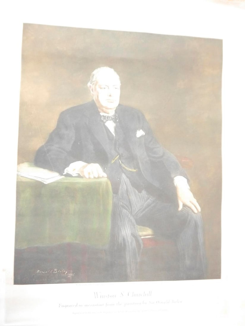 Winston Churchill- Signed in Pencil by the Engraver 'Lawrence Josset' - 2