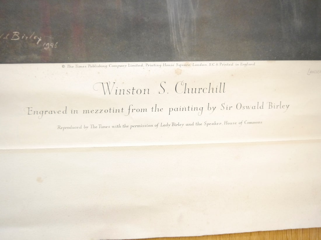 Winston Churchill- Signed in Pencil by the Engraver 'Lawrence Josset' - 3