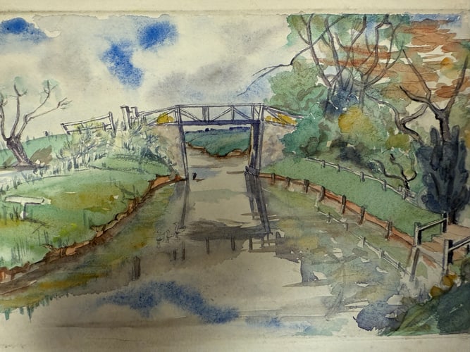 Sheila Fell, Original, Drawing, Rare, Hand Signed and dated, friend Of Artist Lowry - 2