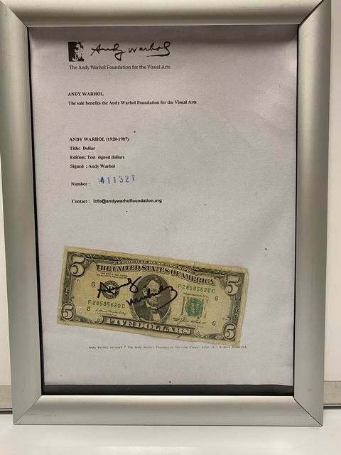 Andy Warhol, Five Dollars, 1976, Signed, Stamped (1 of 5)
