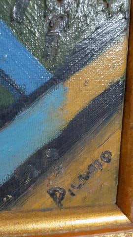 Picasso, (After), Original Oil Painting, Signed and dated, - 4