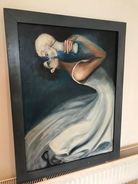 Jeanne Carriere- Original Oil Painting On Canvas Signed and Dated - 2