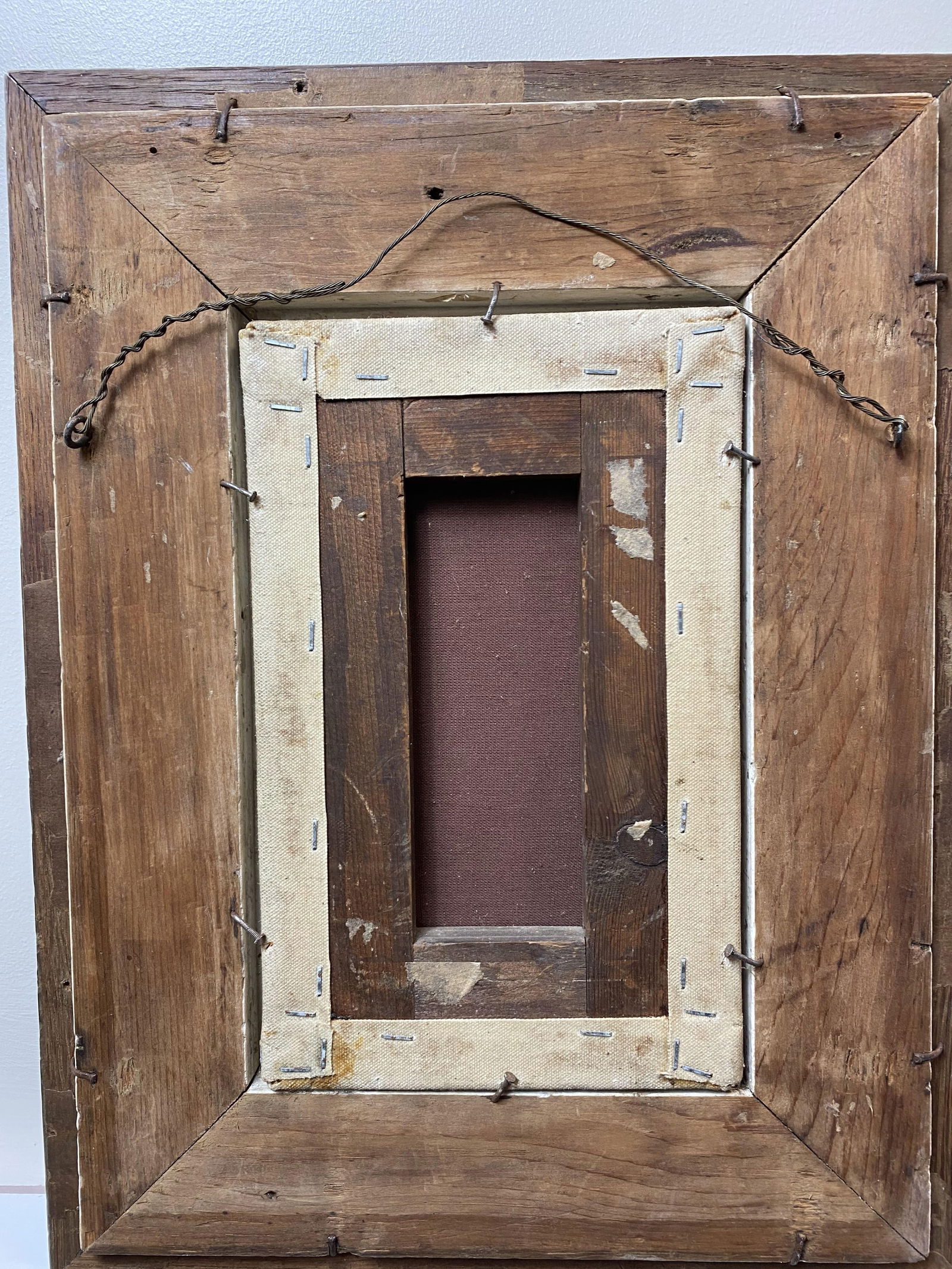 Unknown Artist, Man & Child 18th Century Oil Painting on Canvas, Signed - 7