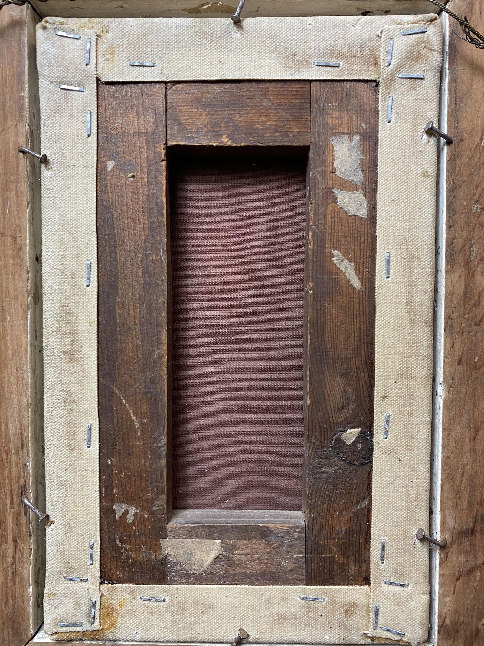 Unknown Artist, Man & Child 18th Century Oil Painting on Canvas, Signed - 8