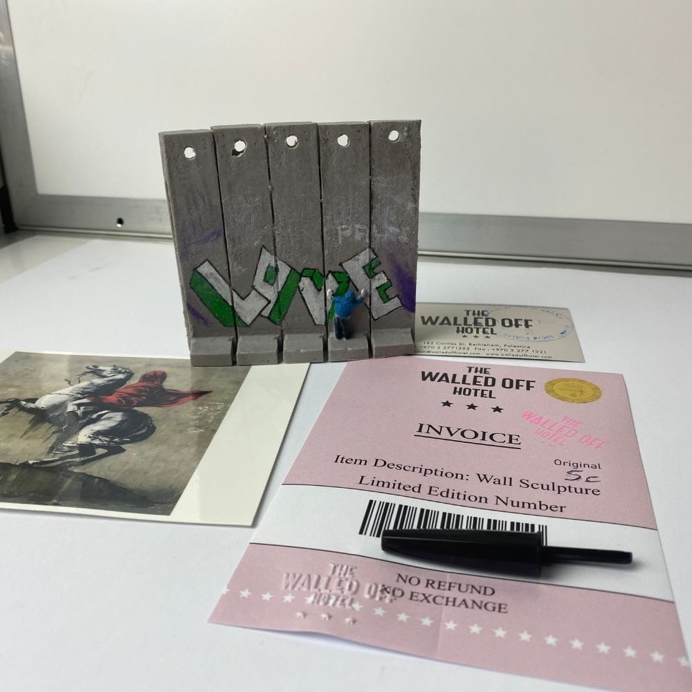 BANKSY. THE WALLED OFF HOTEL- WALL SECTION ART-2022 - 5