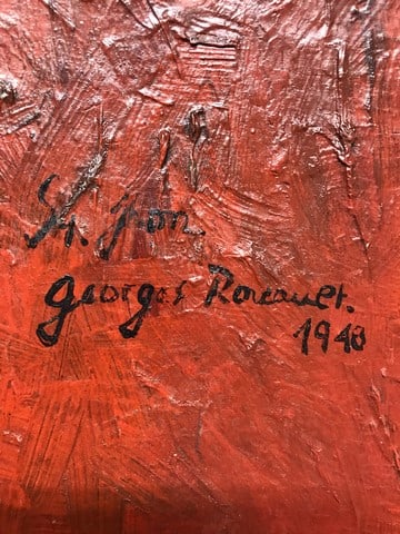 Georges Rouault, (Attributed) Original Oil Painting Signed, Vintage, - 2