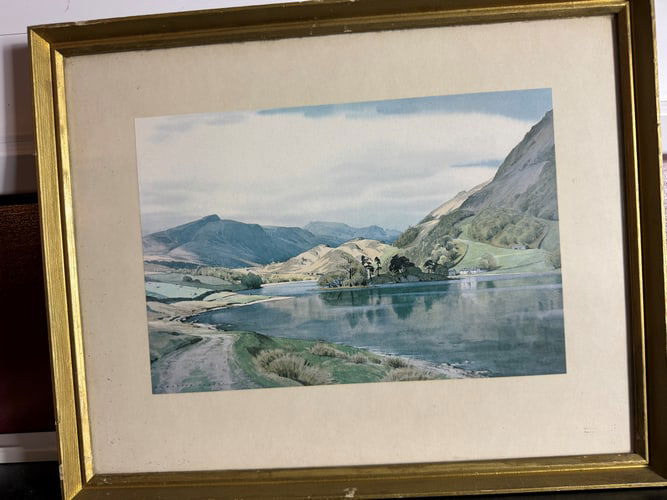 William Heaton Cooper, Lake District scene, Original Print,: William Heaton Cooper, Lake District scene, Original Print, Artwork Measurements Approximately 32cm x 22cm with frame is -46cm x 37cm