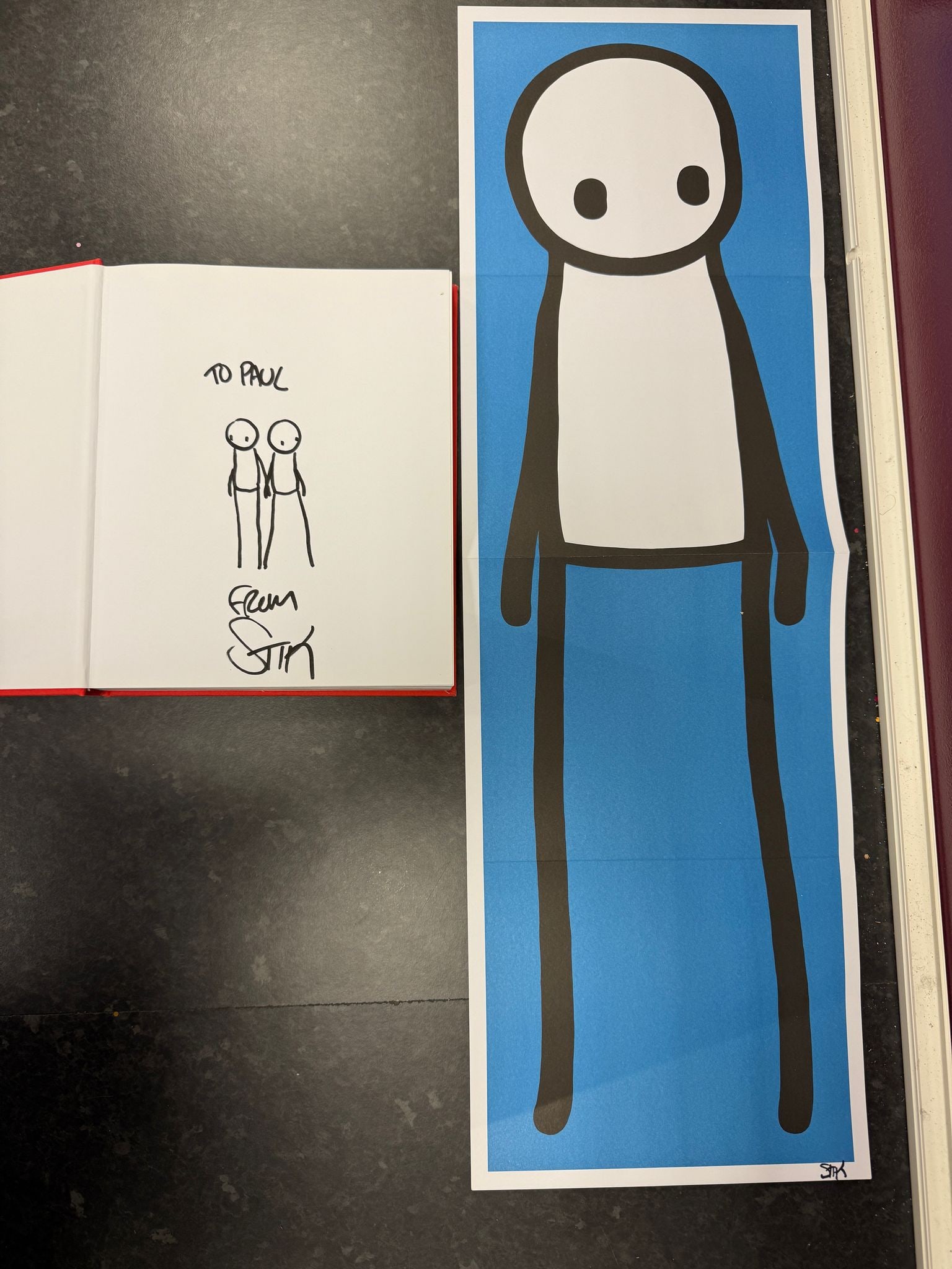 Stik, Signed, Poster, Original Book hand drawing, - 2