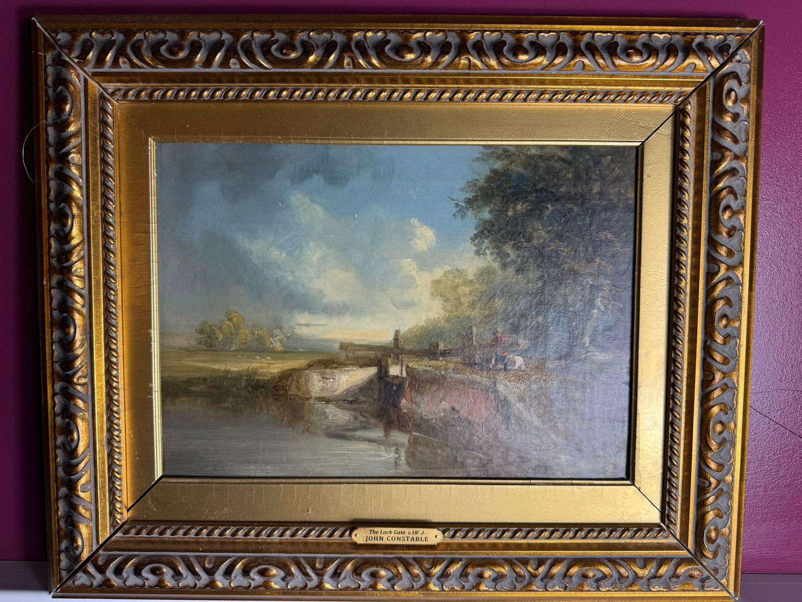 John Constable, (In the manner of) Original Oil Painting, Signed, Dated, - 10